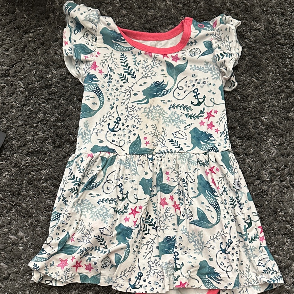 Lena James Mermaid Print Dress bodysuit